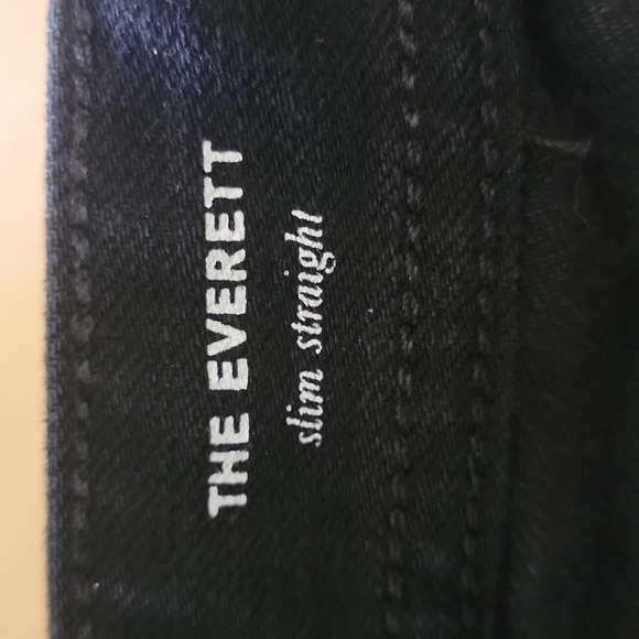 AG Adriano Goldschmied Men's The Everett Slim Straight Black Soot Jean - Picture 2 of 8